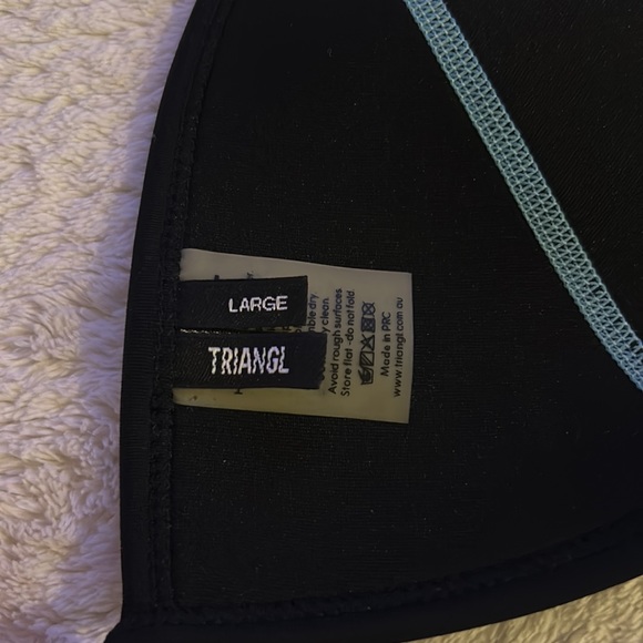 Turquoise TRIANGL bikini top - Picture 3 of 4